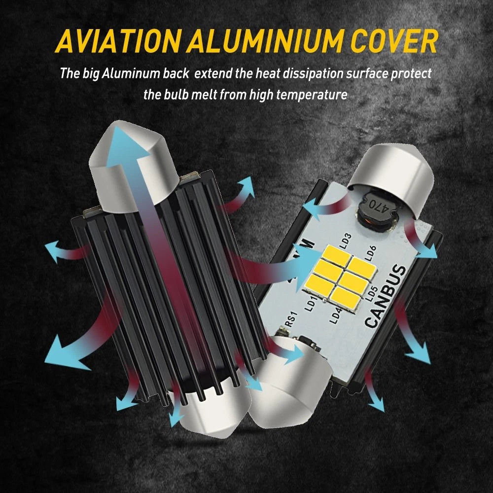 2X AUXITO 578 41MM LED Interior Dome Map Light Bulb for Ford