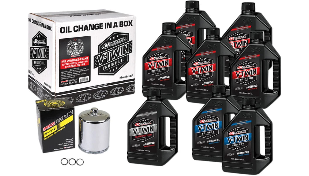 3X Oil Change Kit with Chrome Filter for Harley M8 (2017–2024)