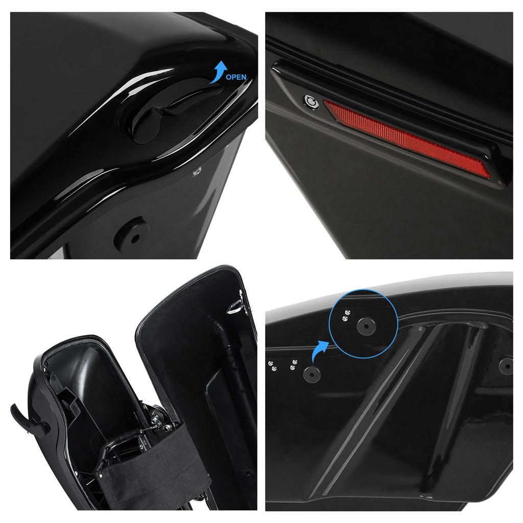 5" Stretched Saddlebags & Rear Fender for Harley Road King Glide (2009–2013)