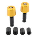 Handlebar Grips & End Caps for Universal Motorcycle (1in/25.4mm) Gold