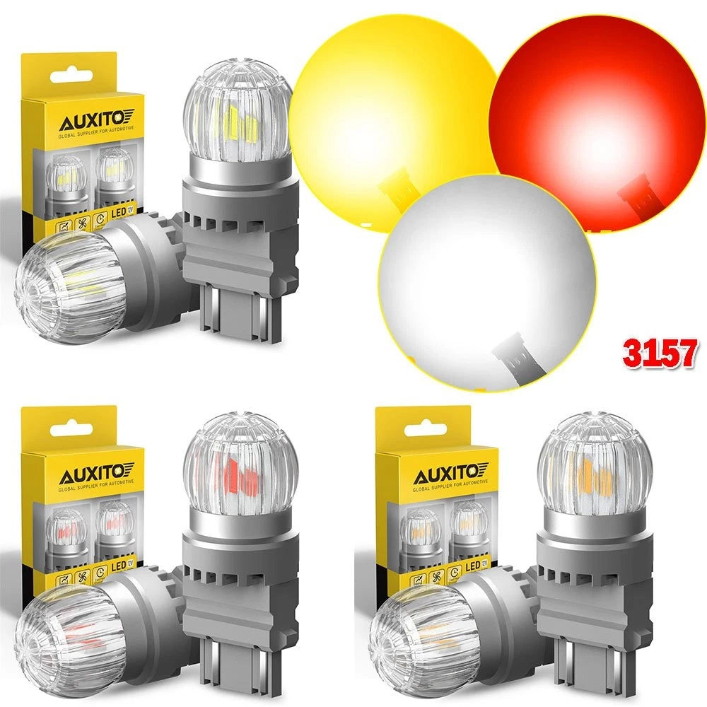 2X AUXITO 3157 LED Tail Brake Backup Reverse Signal Light Bulbs for