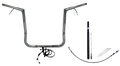 1-1/4" Flat Top Handlebar Kit for Harley Davidson (16") (EZ Install, Chrome)