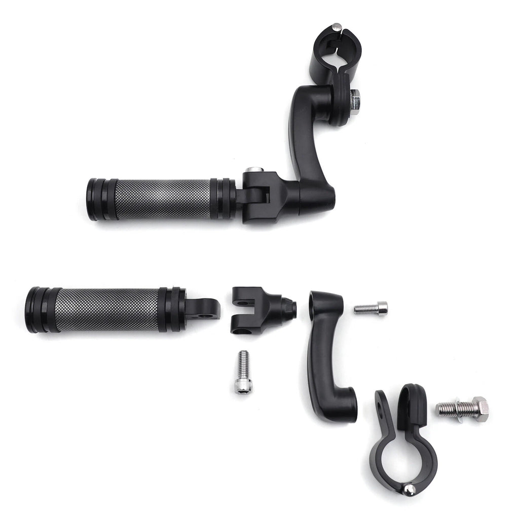 Diamond Arched FootPeg Kit for Harley Road King Sportster (1.25" Engine Guard)