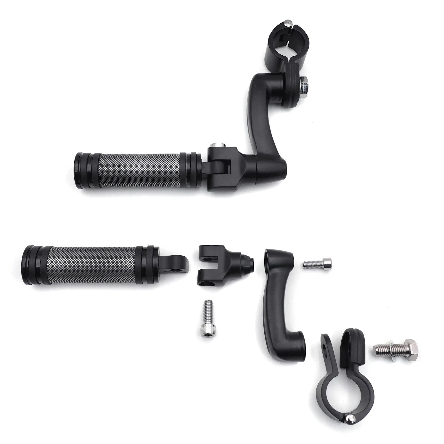 Diamond Arched FootPeg Kit for Harley Road King Sportster (1.25" Engine Guard)