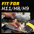 Set of 4 Headlight Low Beam Bulb Plug Wire Pigtail Harness H11 H9 for H11 H9