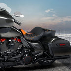 Heated Seats for Harley Road King Glide (2009–2023) - Black Orange