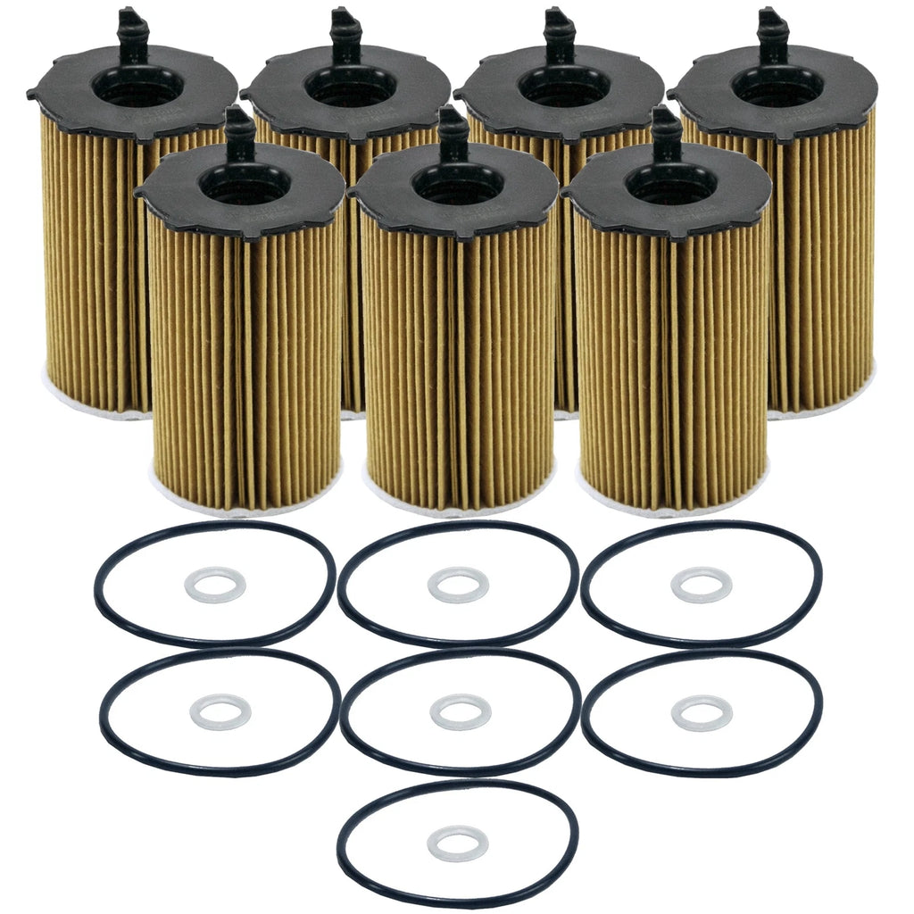 Set of 7 Engine Oil Filters for Hyundai Kia V6 (StdAsp GAS)
