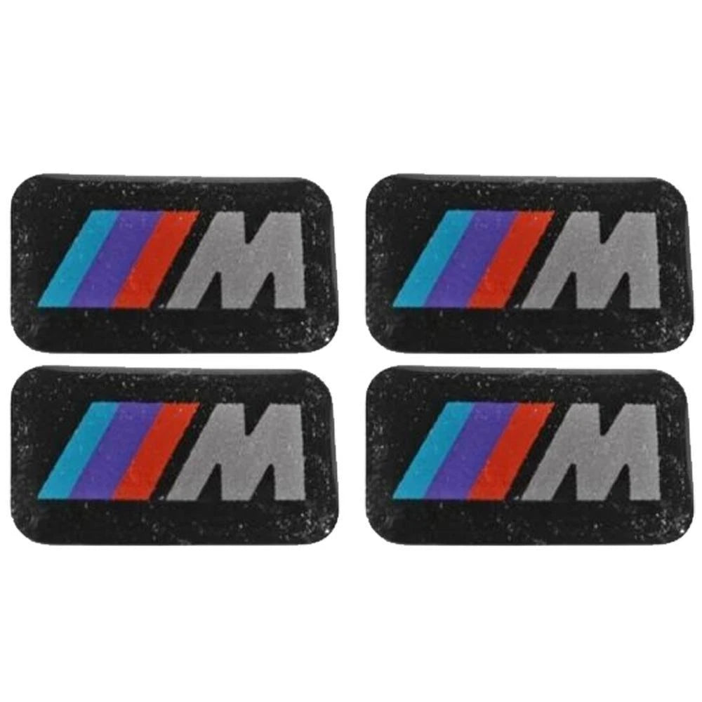 Set of 4 Wheel Badges "M" Stick On Emblem for BMW E36 E81 E89 E90 (1990–2012)