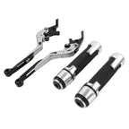 Folding Extendable Brake Clutch Levers & Handlebar Grips for Kawasaki ZX6RR