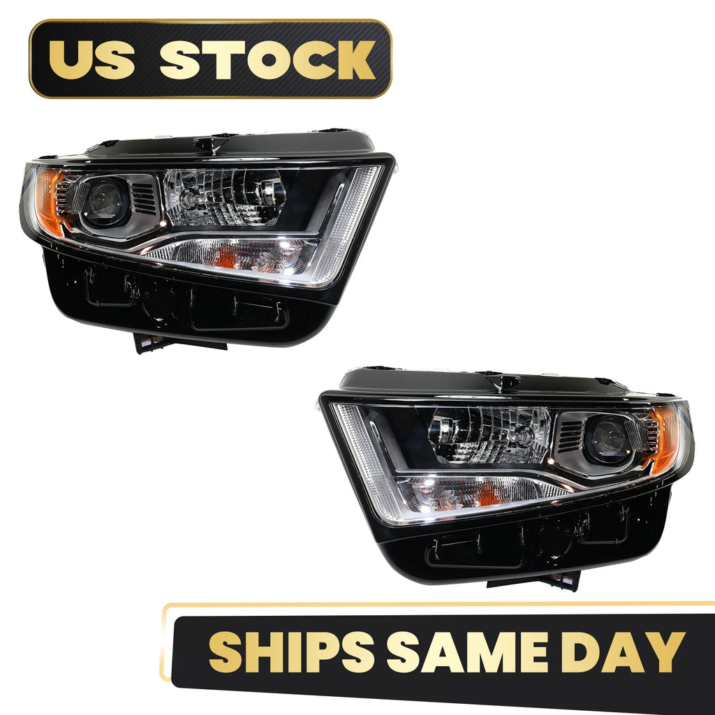 HID/Xenon Headlight Set for Ford Edge (2015–2018) Chrome Left+Right Pair