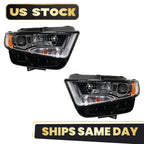 HID/Xenon Headlight Set for Ford Edge (2015–2018) Chrome Left+Right Pair