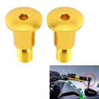 2pcs Handlebar Grip Bar End Caps for Yamaha FZ1 FAZER (2006–2015) Gold