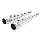 Chrome 4" Slip-On Megaphone Mufflers for Harley Touring (1995–2016)