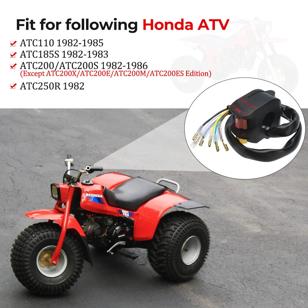 Kill Stop Off Switch Headlight for Honda ATC110 ATC185S ATC200 ATC250R
