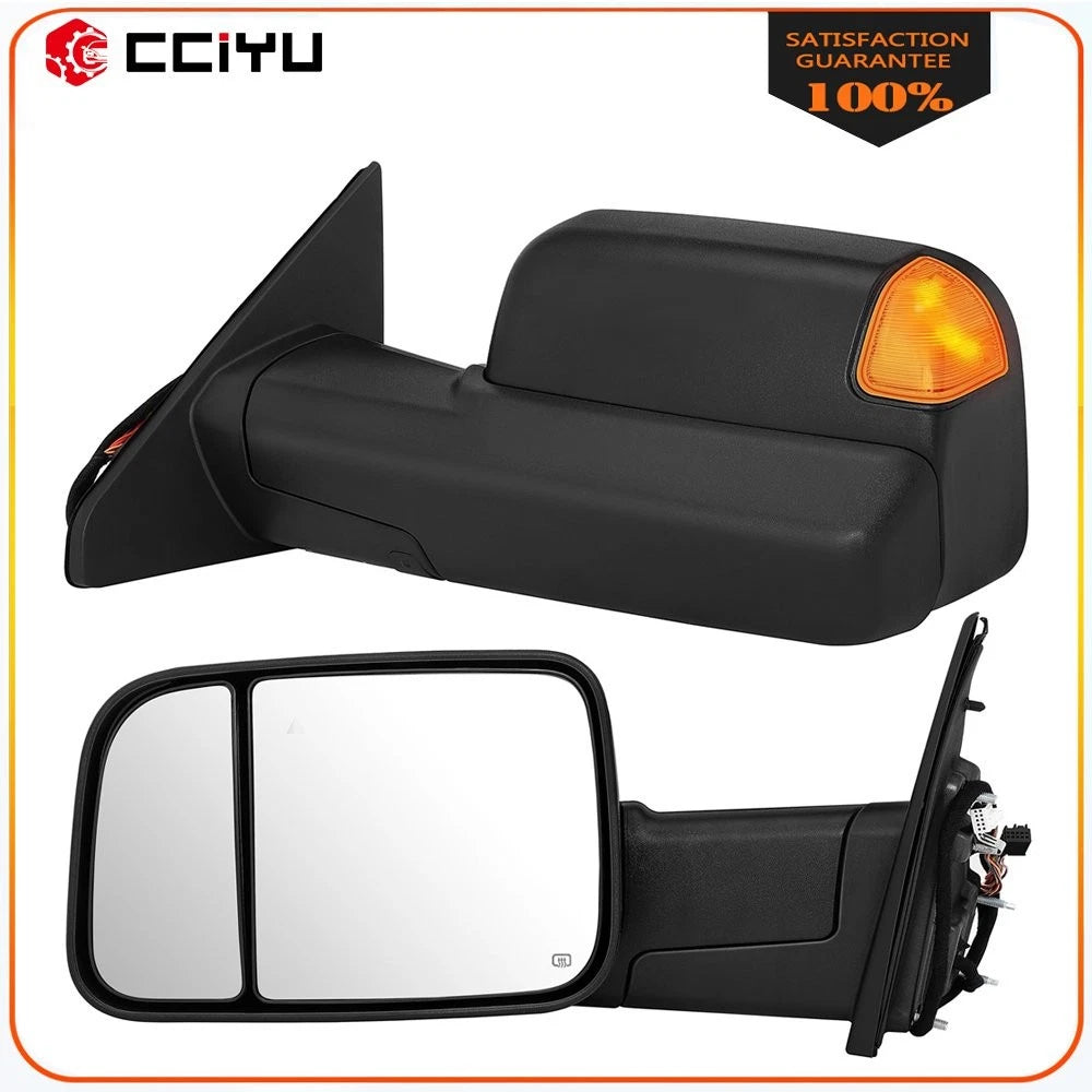 Set of 2 Power Heated Outside Side View Mirrors for Dodge Ram (2019–2022)
