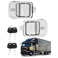 2X Front Exterior Door Handles with Lock Cylinders for Freightliner Columbia (2003–2014)
