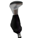 Automatic Shift Boot Cover for Dodge Challenger (2015–2020) Carbon Fiber Purple Stitch