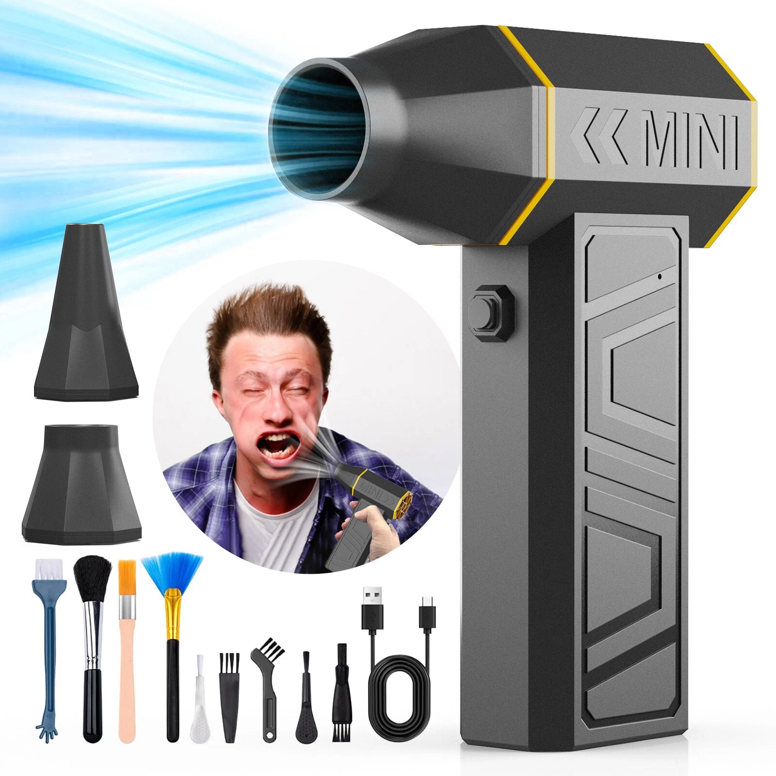 Wireless Compressed Air Duster for (180000RPM)