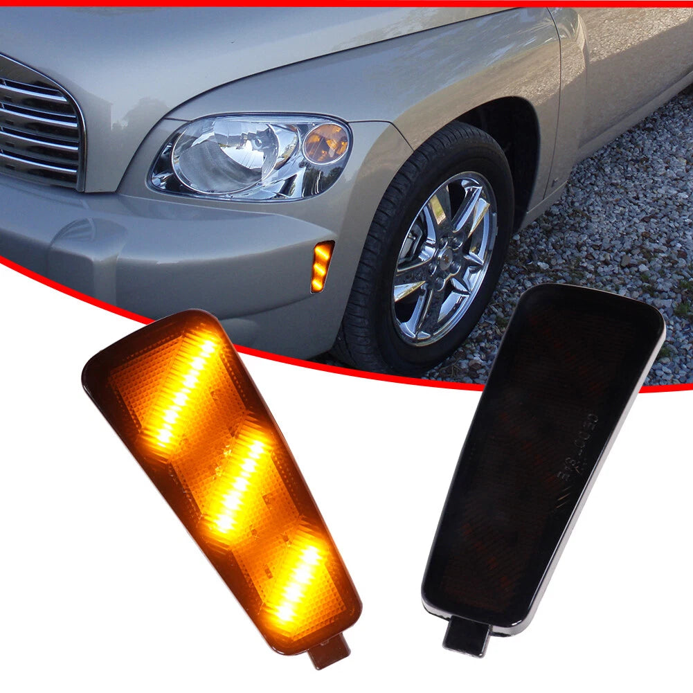 Smoked Lens Amber LED Side Marker Lights for Chevrolet HHR (2006–2011)