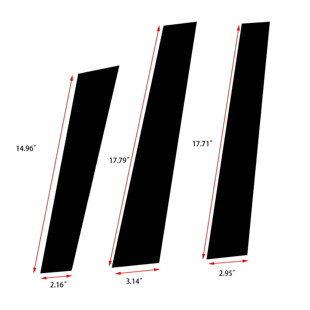 Piano Black Die-Cut Pillar Posts Side Door Window Strip Trim for CR-V (2007-2011)
