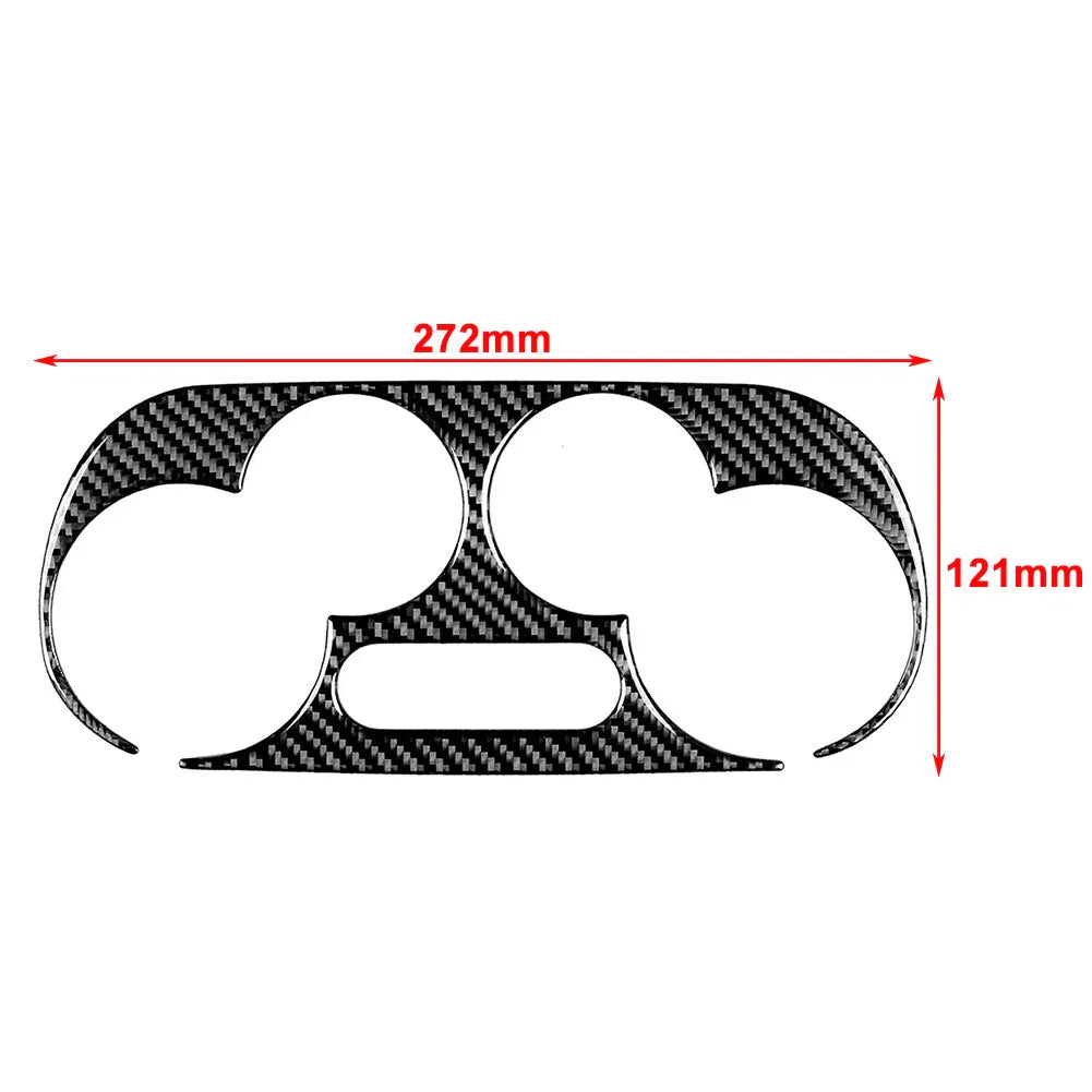 Carbon Fiber Interior Manual Climate Console Panel Cover for Fiat 500 (12-15)