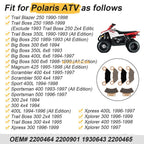 Sintered Front & Rear Brake Pads for Polaris Trail Blazer 250, Trail Boss 250, 350L
