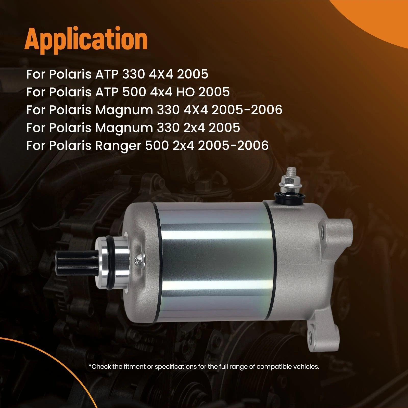 1.2kW 12V Starter Motor for Polaris Sportsman Ranger Scrambler (2005–2006)