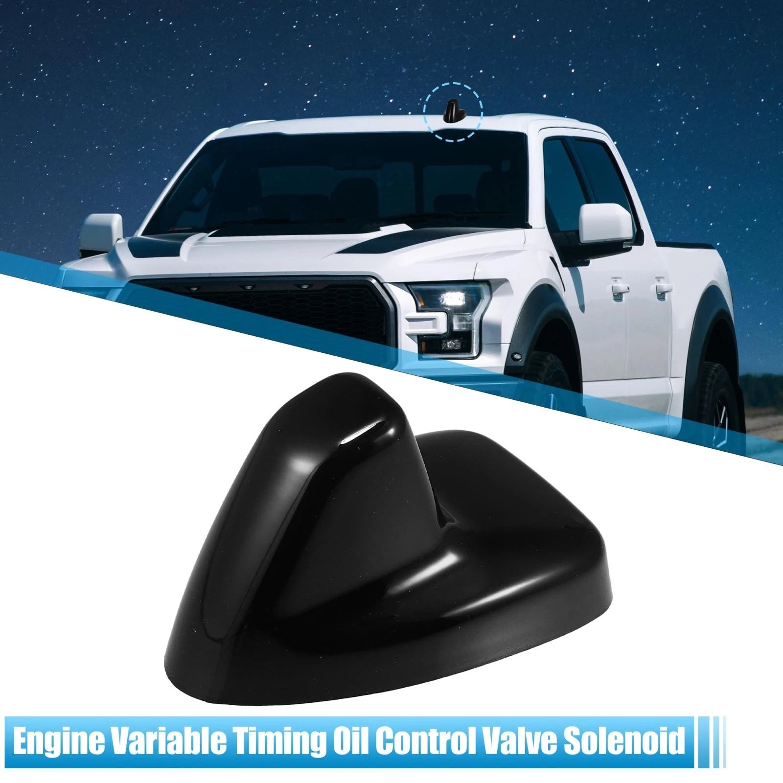 Shark Fin Antenna Roof Aerial Cover Trim Black for Ford F-150 (2015–2020) 746453217625
