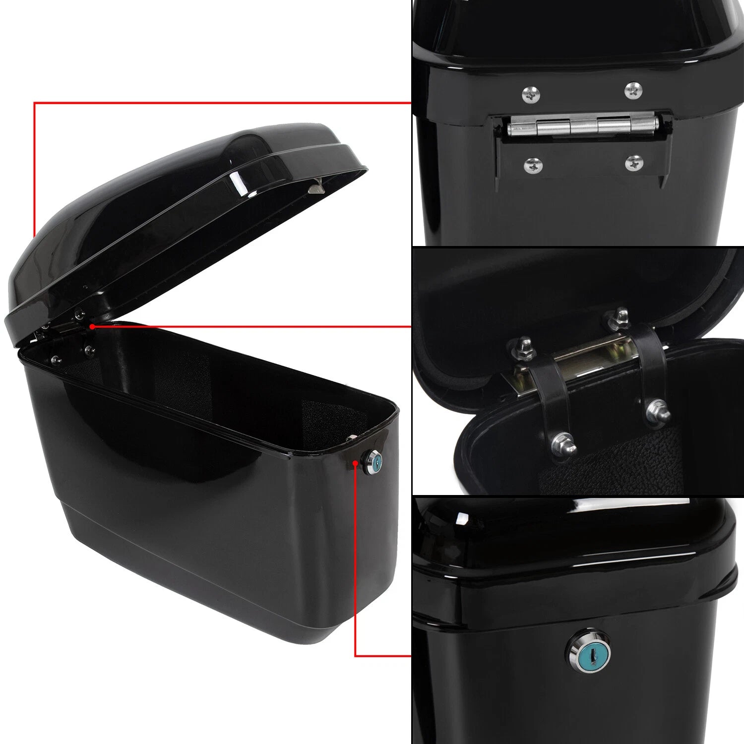 Saddlebag Set for Harley Honda Suzuki Yamaha Motorcycle (Universal)
