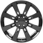 22 Inch Gloss Black Wheel for 1992–1994 Chevy Blazer