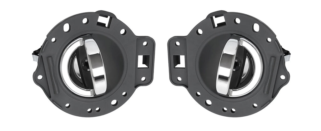 Set of 2 Gray Chrome Inside Inner Door Handles for Jeep Commander (2006–2010)