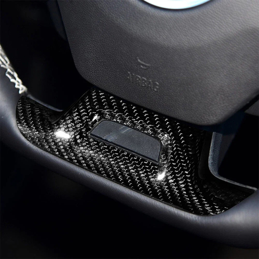 Real Carbon Fiber Steering Wheel Lower Cover Trim for 2016-2023 Camaro