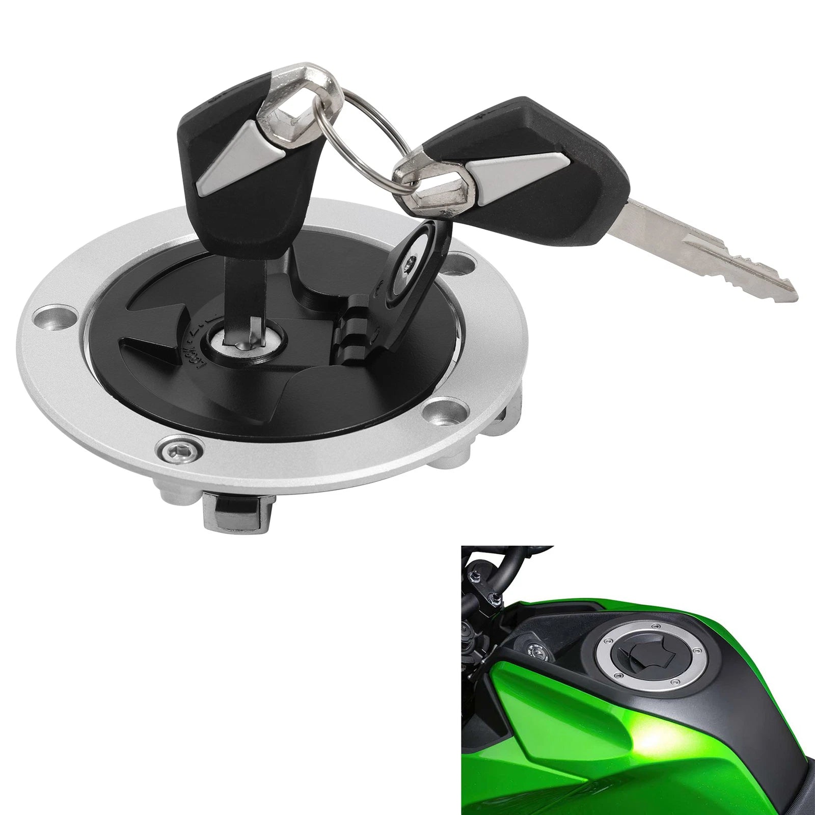 Ignition Switch & Fuel Gas Cap Lock Key Set for Kawasaki Z125 Pro (2017–2023)