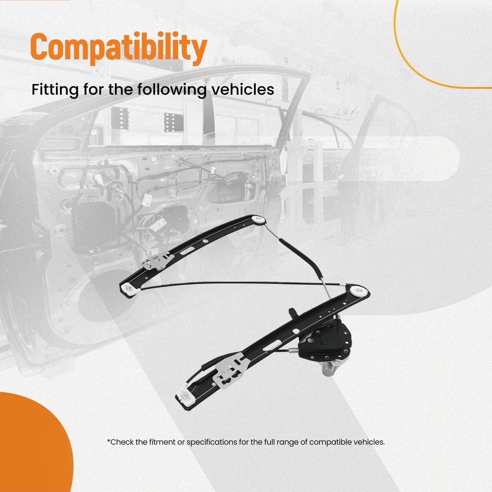 Front Right Passenger Power Window Regulator for BMW 323i 328i (1999-2000)