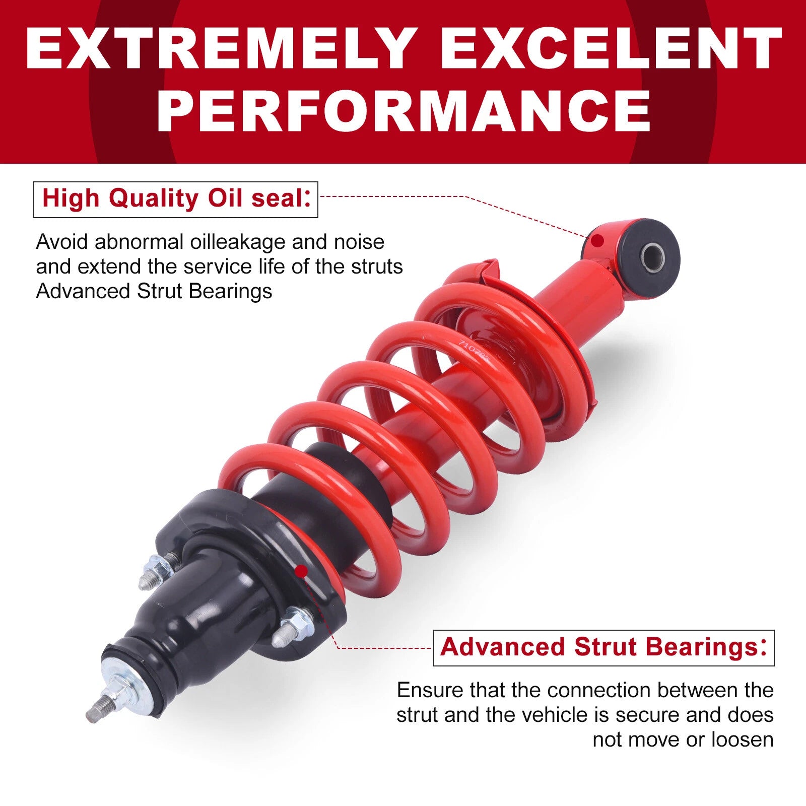 Set of 2 Rear Complete Shocks Struts for Honda CR-V (2002-2006)