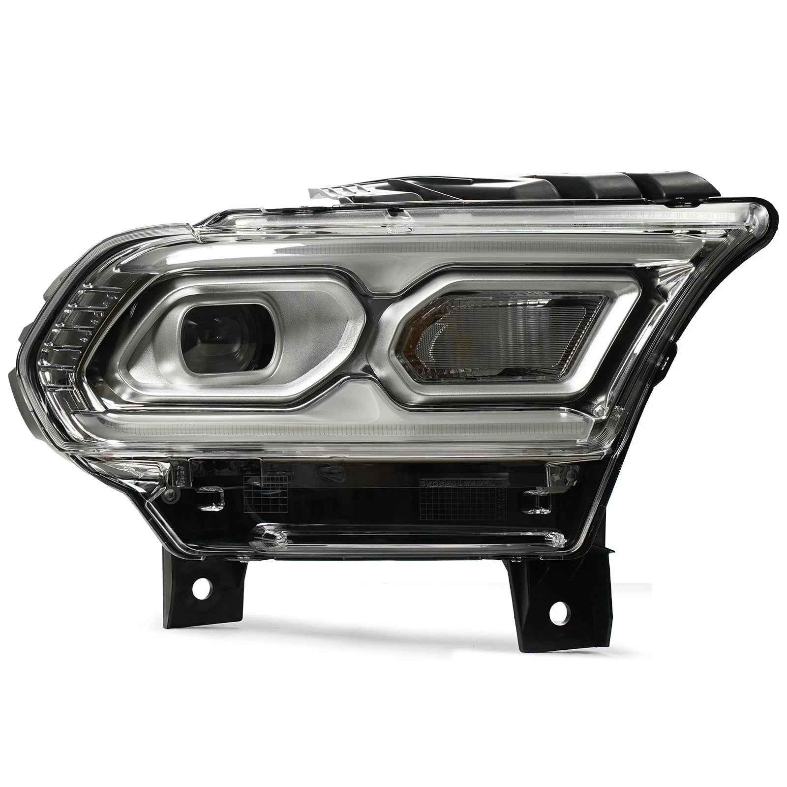 LED Headlight for Dodge Durango (2021–2025) w/Halogen Turn Signal Chrome Right
