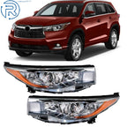 Headlight Set for Toyota Highlander (2014–2016) Halogen
