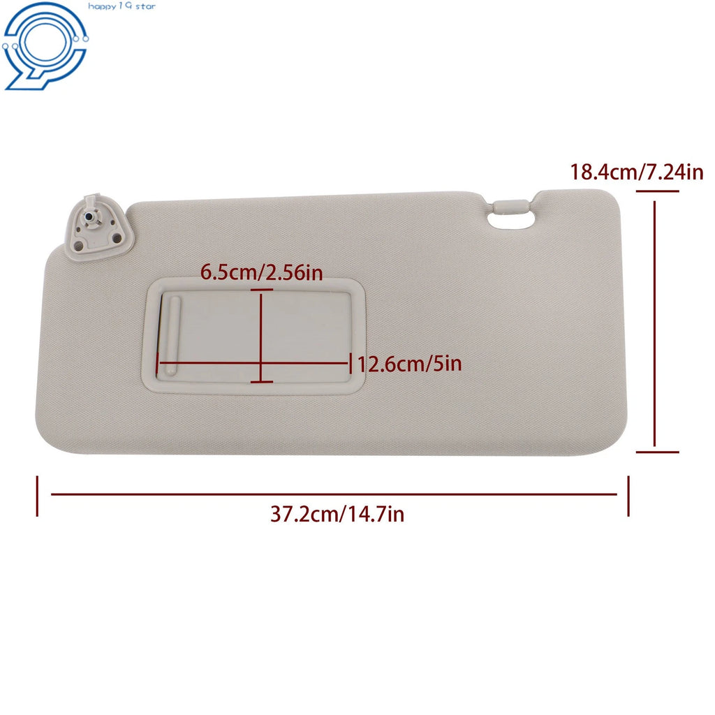 Sun Visors Pair for Nissan Versa (2007-2012) with Mirror Gray
