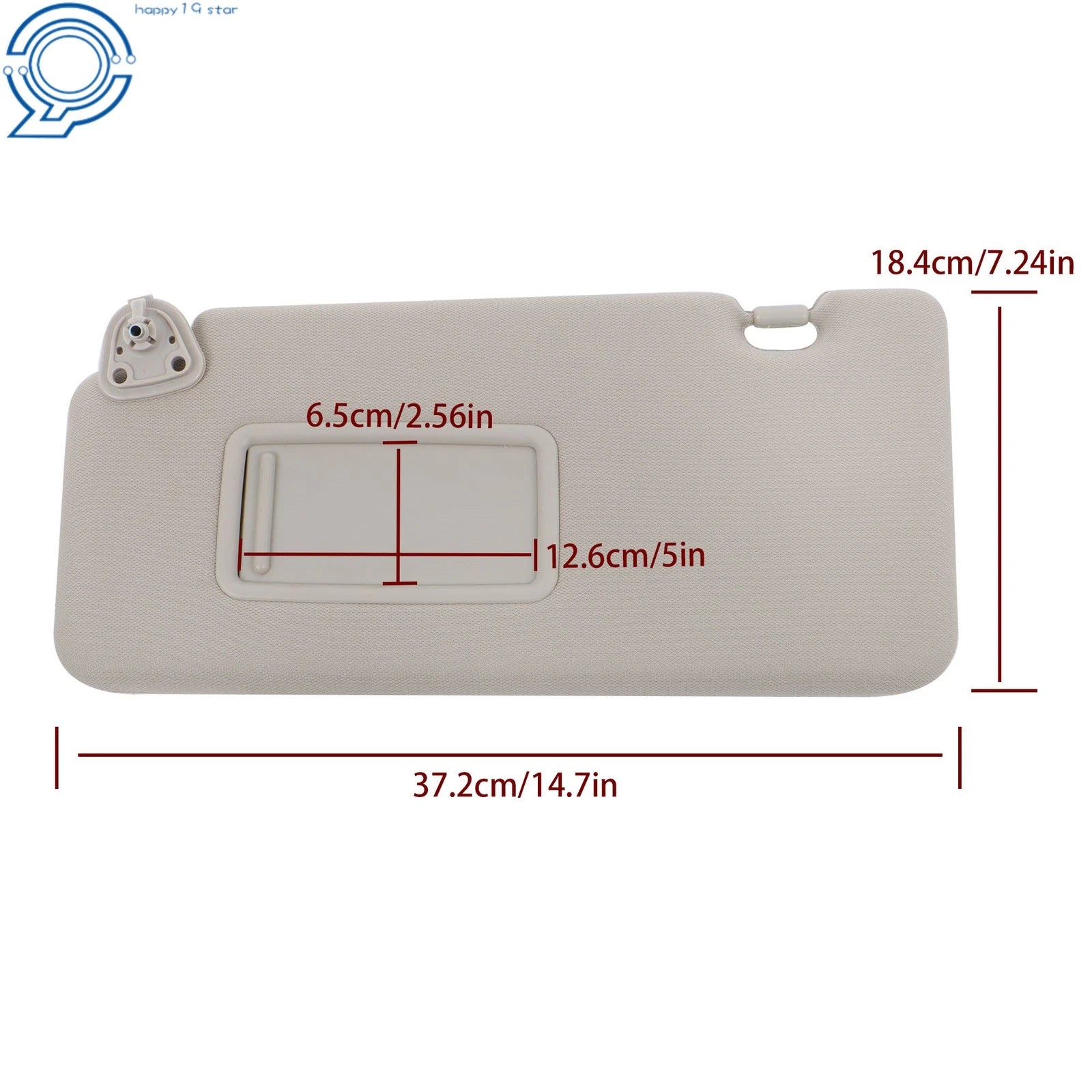 Sun Visors Pair for Nissan Versa (2007-2012) with Mirror Gray