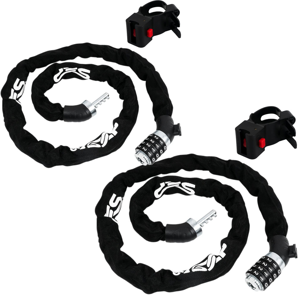 2X Bike Chain Lock, Combination Anti Theft Heavy Duty