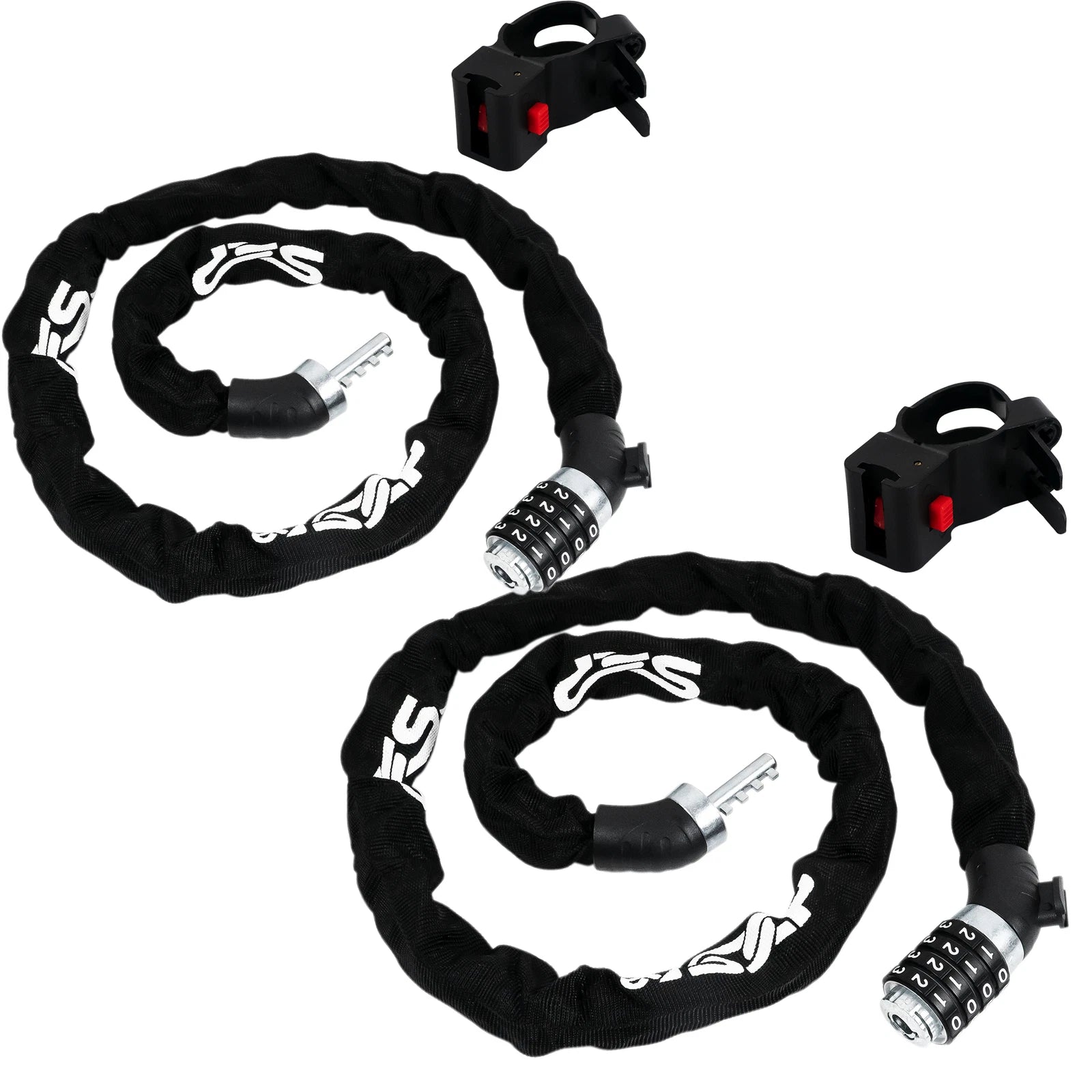 2X Bike Chain Lock, Combination Anti Theft Heavy Duty