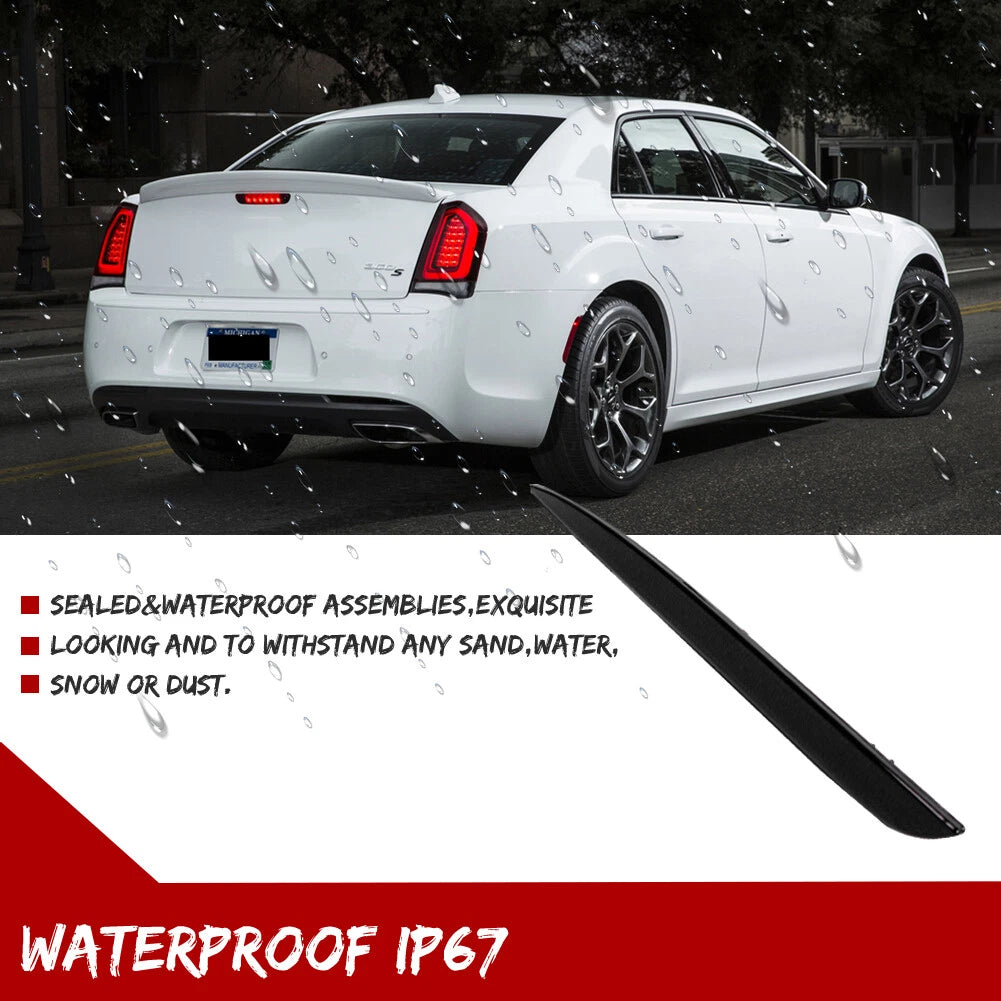 Smoked Lens Rear Bumper Reflectors for Chrysler 300 (2015–2022)