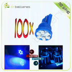 100x Blue T10 W5W 158 168 192 194 906 6SMD LED Dash Light