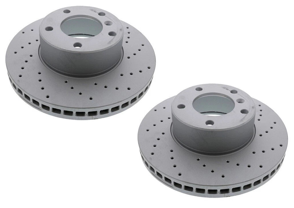 Set of 2 Zimmermann Drilled Brake Disc Rotors 315mm for Mercedes W463 (1990–2023)
