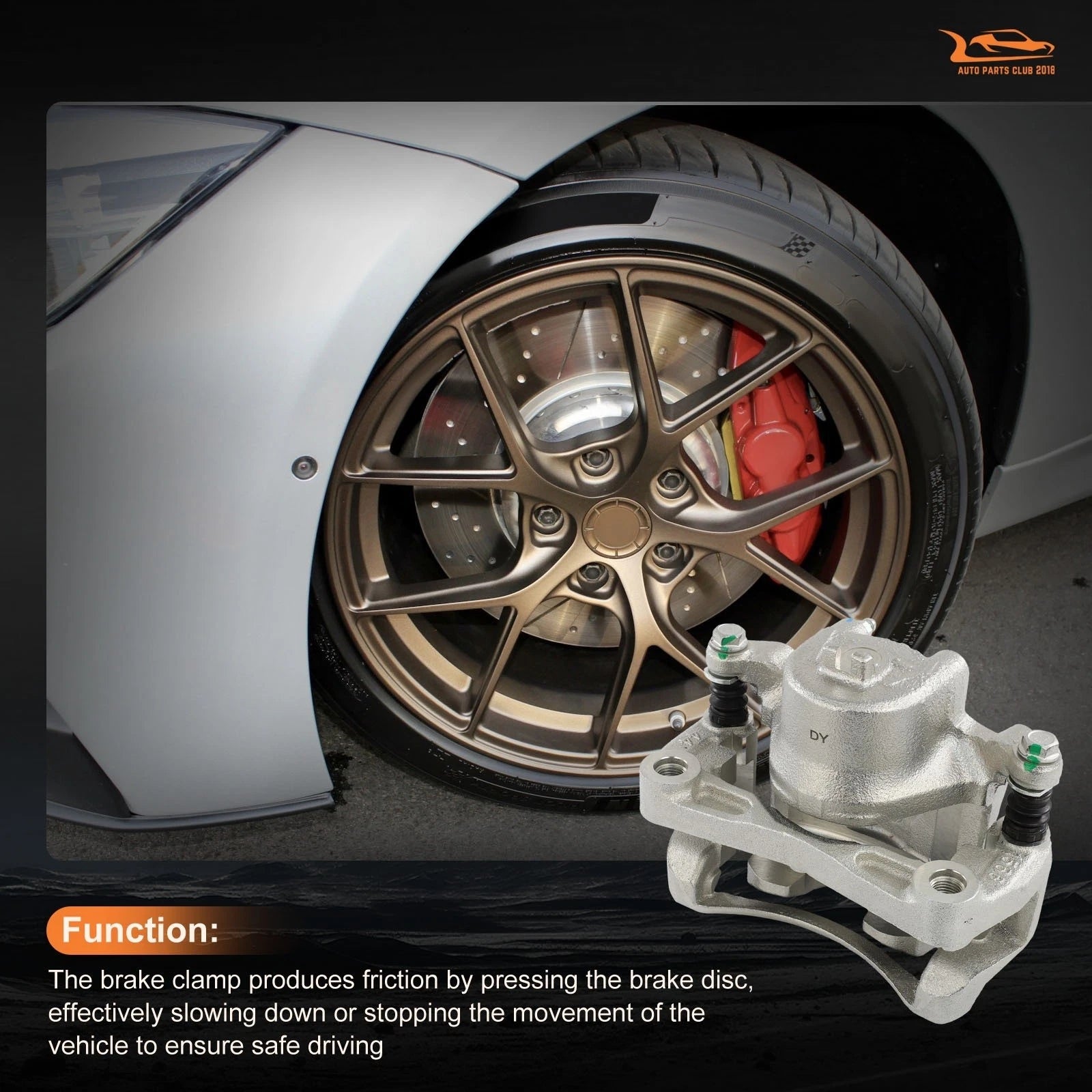 Front Pair Brake Calipers w/ Bracket for Nissan Sentra (2007–2019)