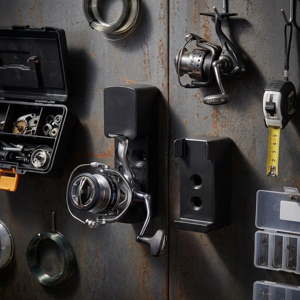Fishing Reel Rack Wall Organizer for Kayaks and Boats