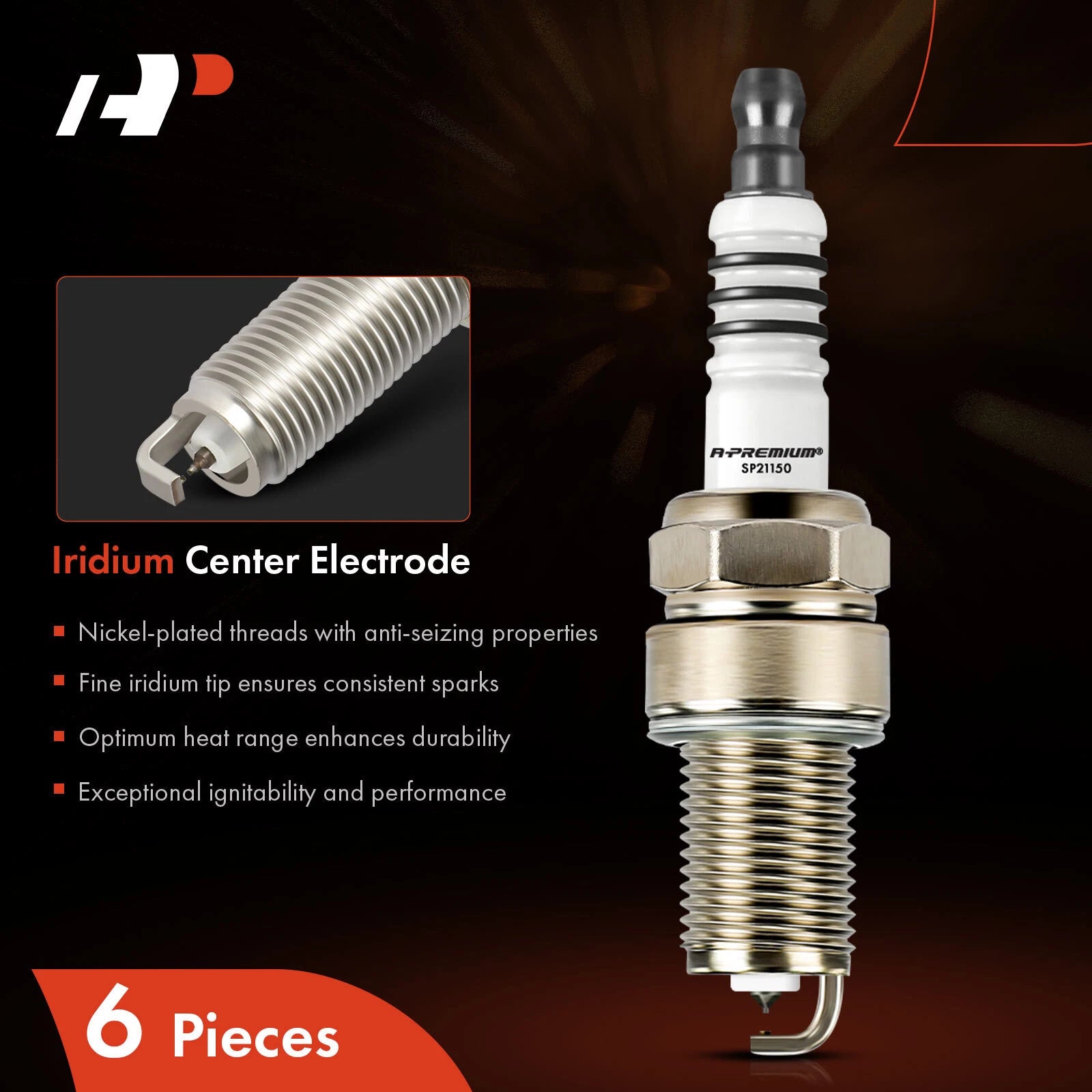 6x Iridium & Platinum Spark Plugs for Hyundai Sonata (1990–1998)