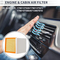 Set of 2 Engine Cabin Air Filters No.1780137020 for Toyota Prius (2012–2015)