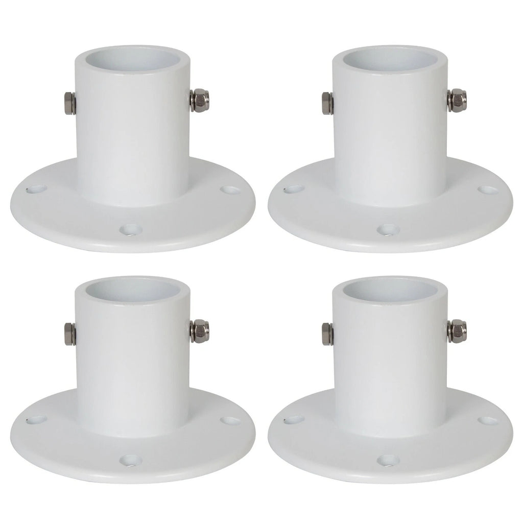 Set of 4 Aluminum Deck Flanges for In-ground Pool Slide