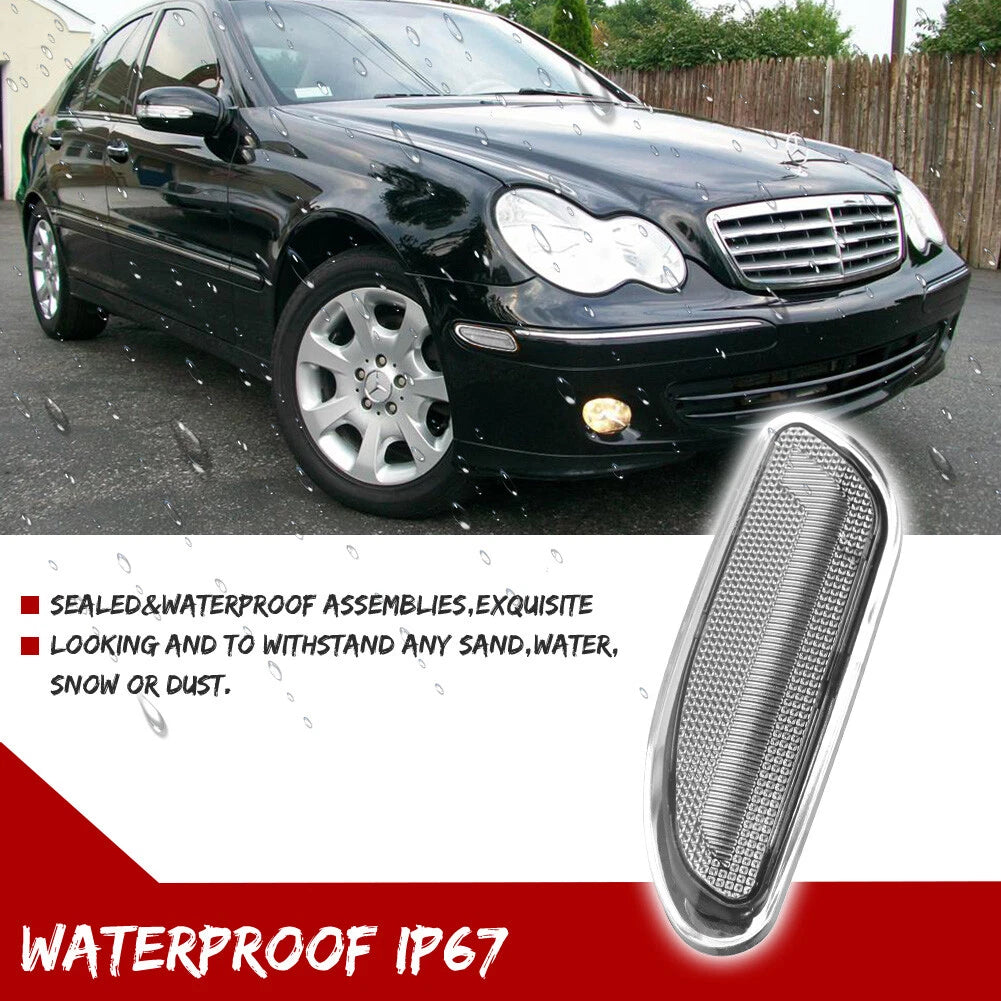 Clear Lens Front Side Marker Light for Mercedes Benz W203 C-Class (2001–2007)